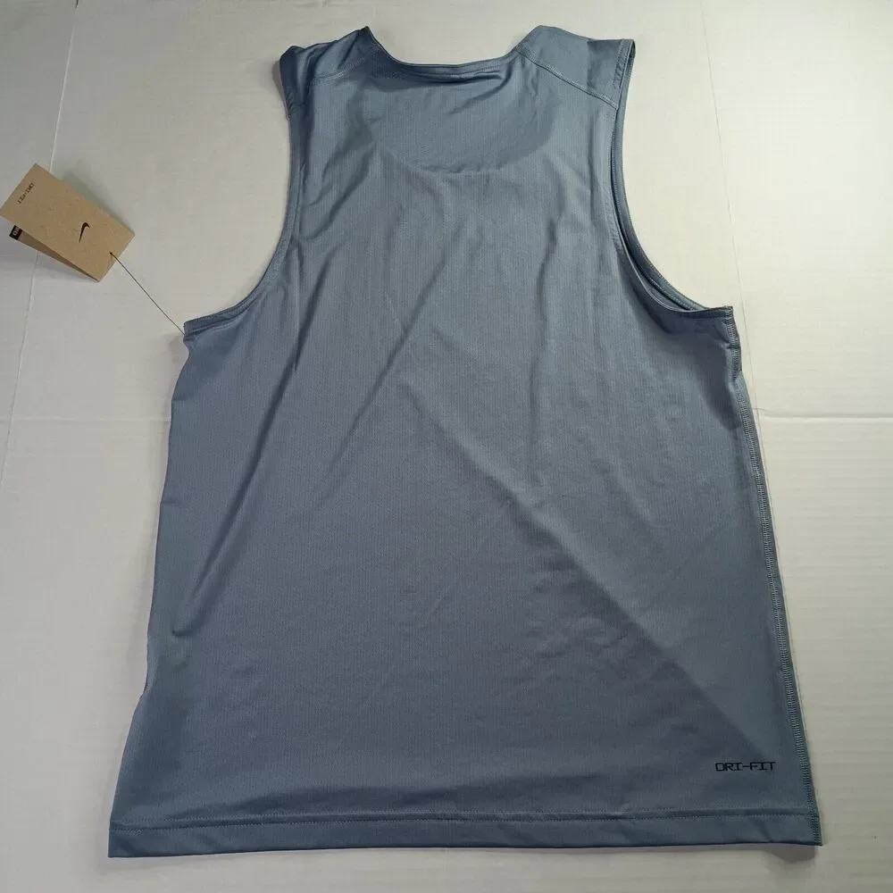 Nike Dri-Fit Ready Fitness‎ Mesh Ashen Slate/Black Tank Top Men's S DV9813-493